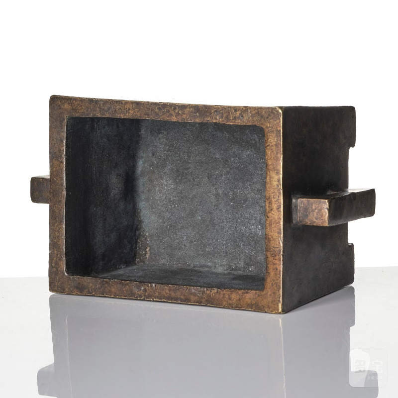 A Rectangular bronze censer with square handles, - 图6